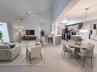 Open floor plan w/ vaulted ceiling - Lakemont Apartments