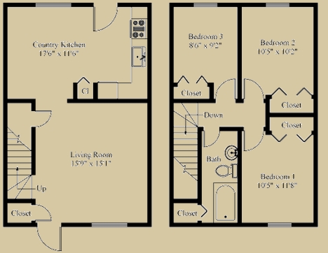 3BR/1BA - Hamilton Park Apartments