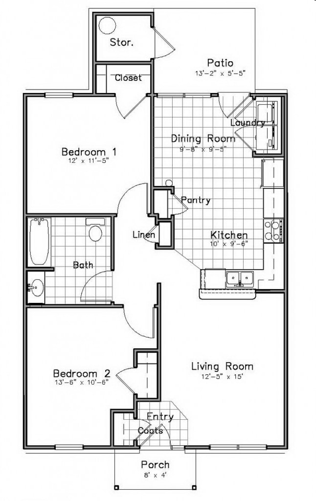 2BR/1BA - Ashebrooke Apartments