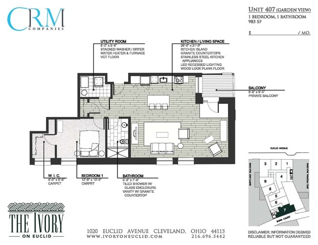 Floorplan - The Ivory on Euclid