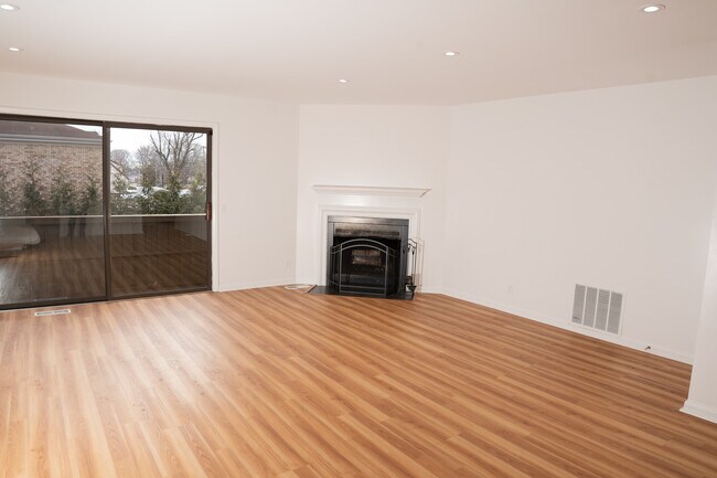 Living Room with wood burning fireplace - 455 Hope St