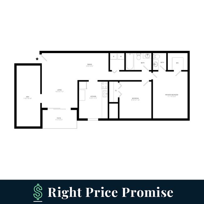 Floorplan - Tuckahoe Creek Apartments