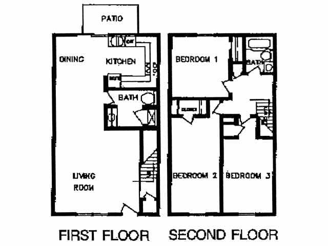 3BR/1.5BA - The Willows Apartments