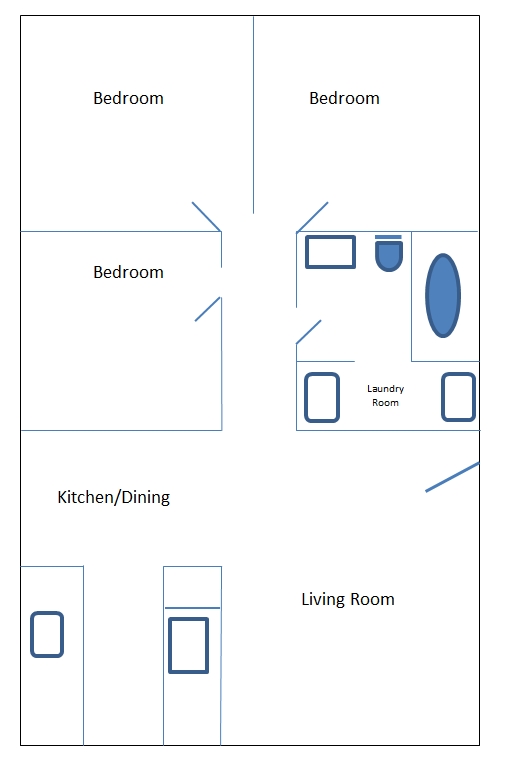 3 Bedroom Floor Plan - Redwood Court