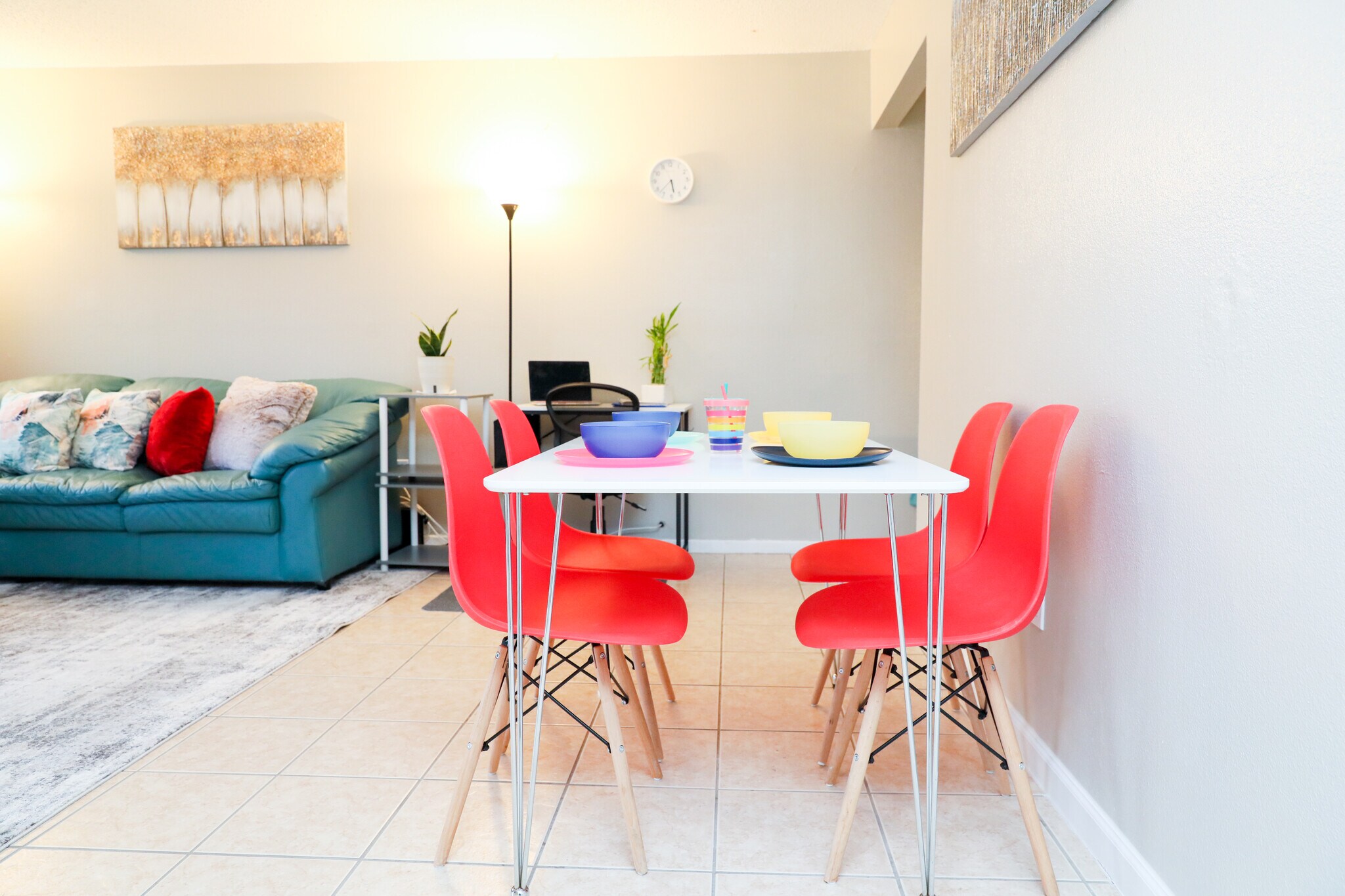 colorful to make you happy while you chomp and chill - 8612 Echo St