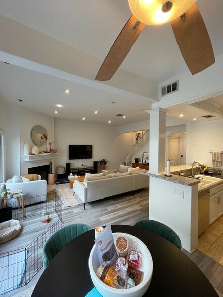 Open living and kitchen alt. view - 9808 Regent St