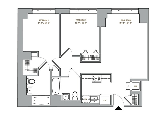 Floorplan - Hoyt & Horn Apartments