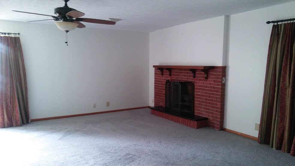 Living room w/fireplace and log set - 2 Harris Rd