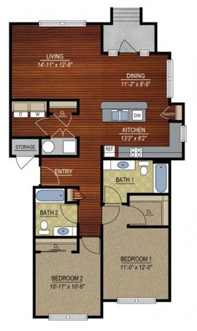 Floorplan - East Village at Avondale Meadows Apartments