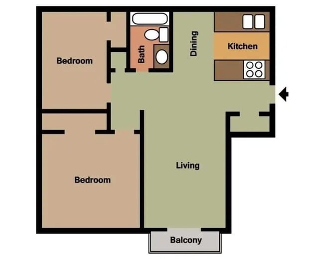 Floorplan - Wind Crest Apartments