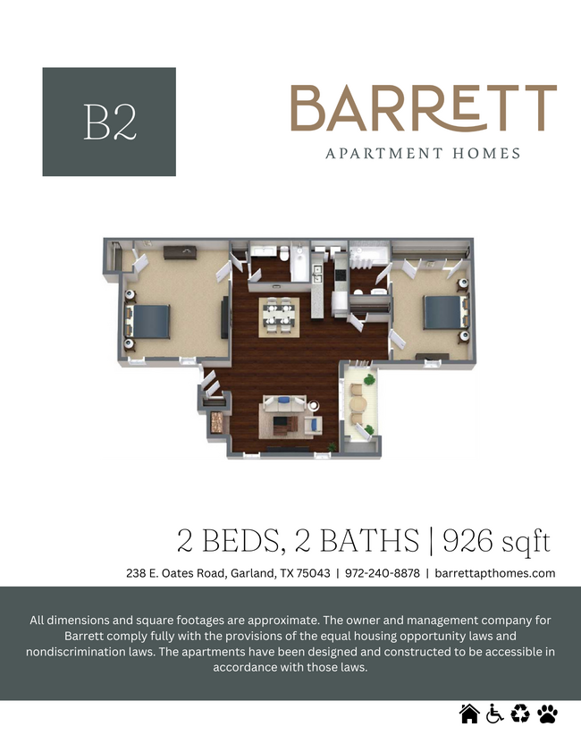 Floorplan - Barrett Apartment Homes