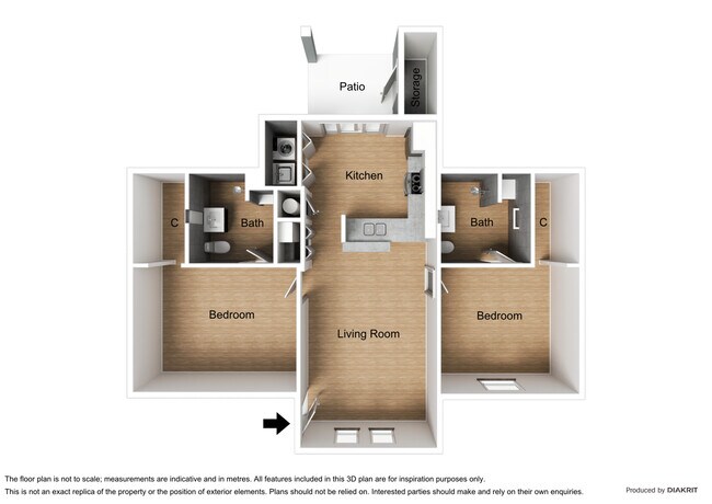 B2 Floor Plan - Woodland Manor