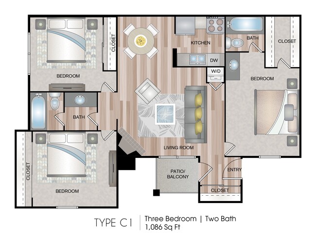 Floorplan - Abbey Glenn Apartments