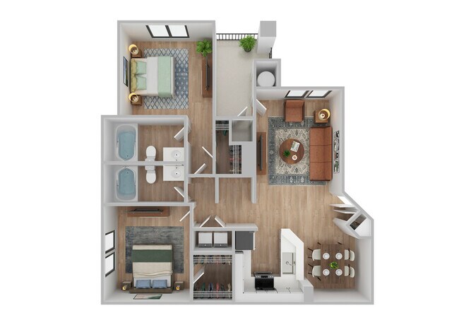 2 Bedroom | 2 Bath | 1044 SF | Renovated - Bristol Village Apartments