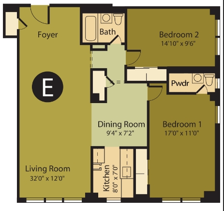 2BR/1.5BA - Kendall Hall Apartments