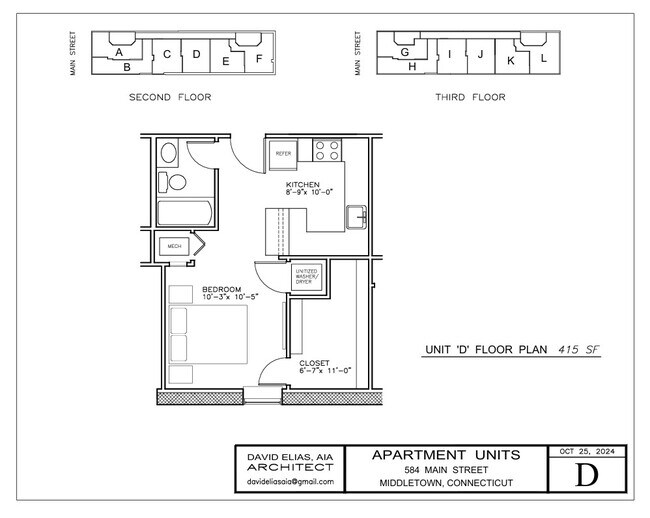 Unit D Floor Plan Photo - 584 Main St