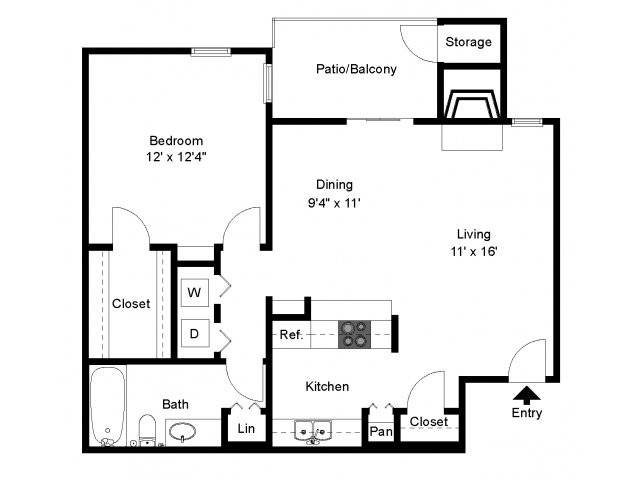 Floorplan - Bent Oaks Apartments