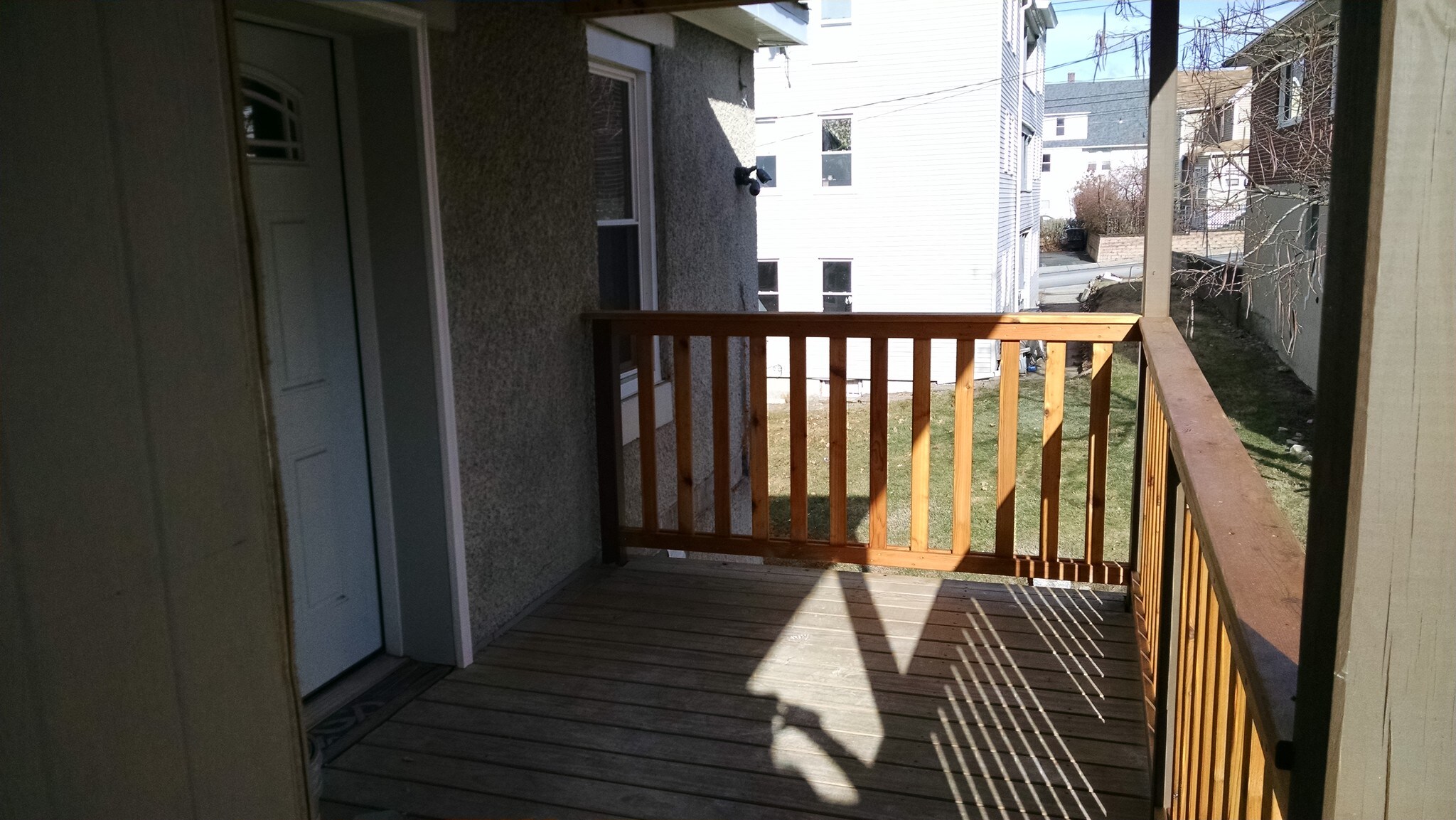 Deck off back of apartment - 8 Root Ave