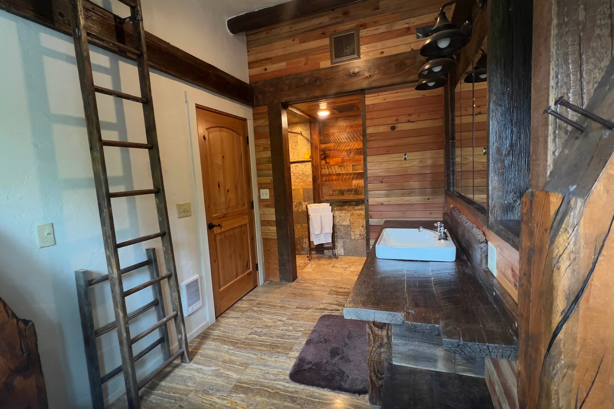 Bathroom. View from tub. - 3575 N Brookside Ln