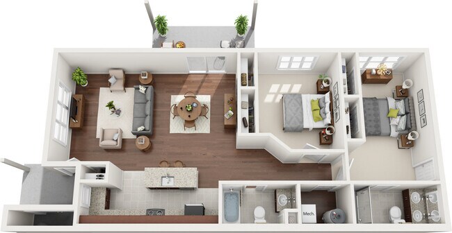 Floorplan - The Apartments at Carriage Pines