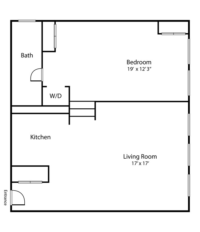 1 Bedroom Layout - Franklin Manor - Franklin Manor Apartments