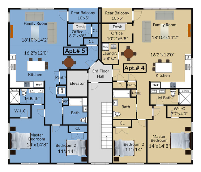 Apt #4 Floor Plan - 122 Mount Kemble Avenue