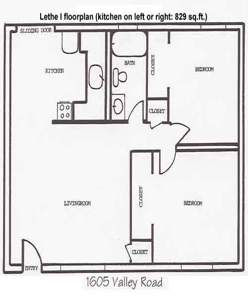 2BR/1BA - The Lethe I & II Apartments