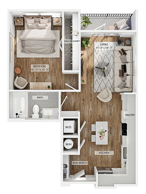 1BR/1BA - A2 - The Mercury