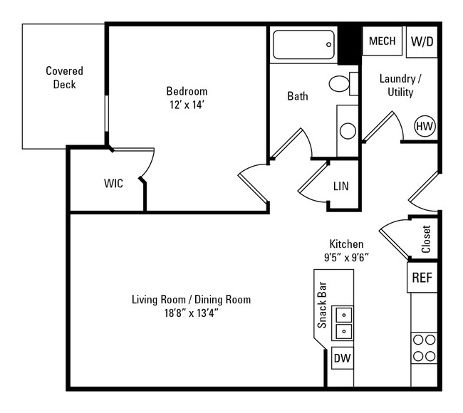 Floorplan - Green Lake Apartments and Townhomes