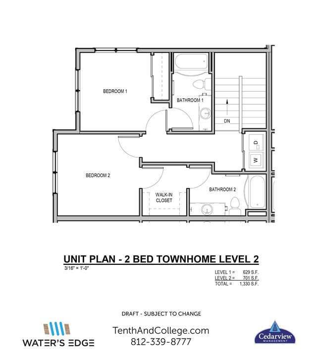 Floorplan - Waters Edge Apartments Bloomington