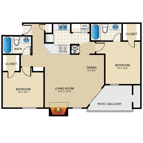 Floorplan - Highland Park Apartment Homes