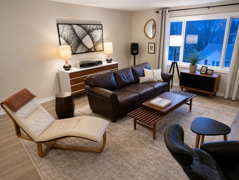 Living room (attached dining room) - 13360 W Bluemound Rd