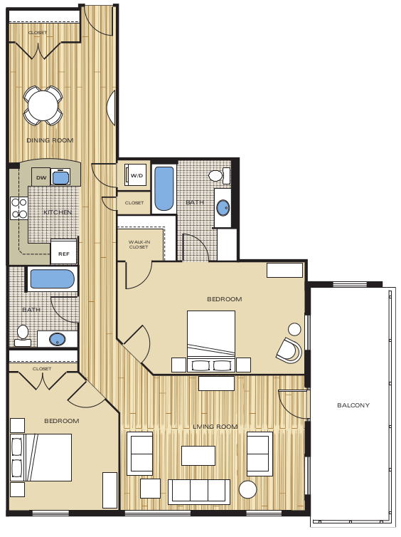 Floorplan - Clayborne Apartments