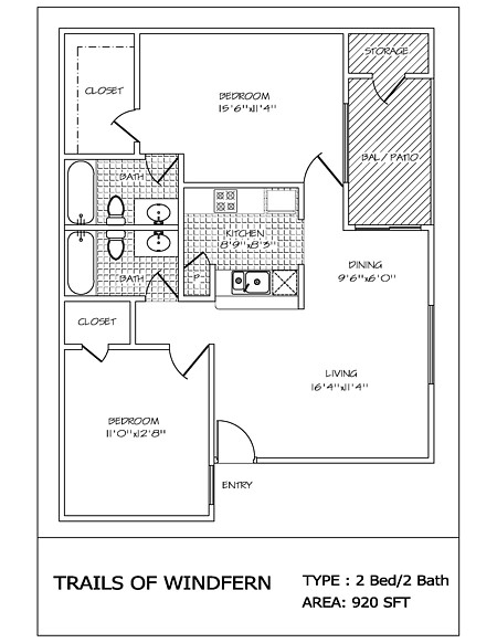 2BR/2BA - Trails of Windfern