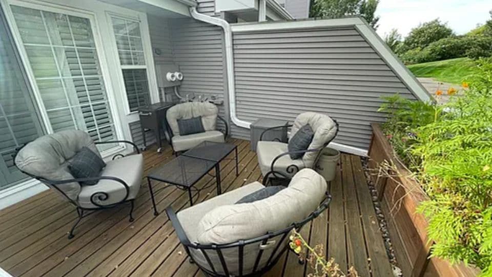 Front patio off living room. - 15805 24th Ave N.