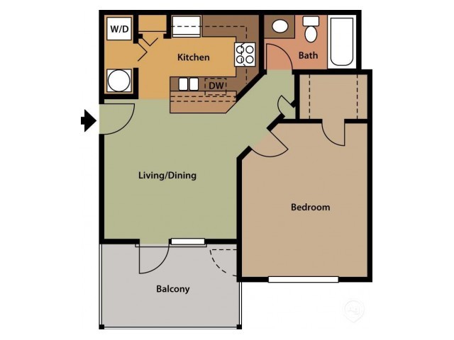 One Bedroom - One Bath Upgrade - Mode at Ballast Point