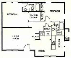 Floorplan - Cottages on Elm Apartments