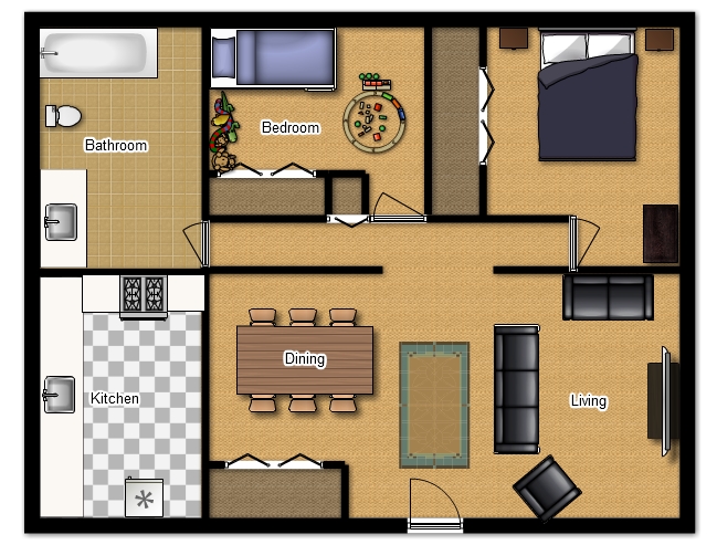 2BR/1BA - Park High Apartments
