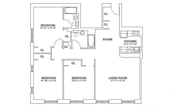 3BR/2BA - The Roosevelt