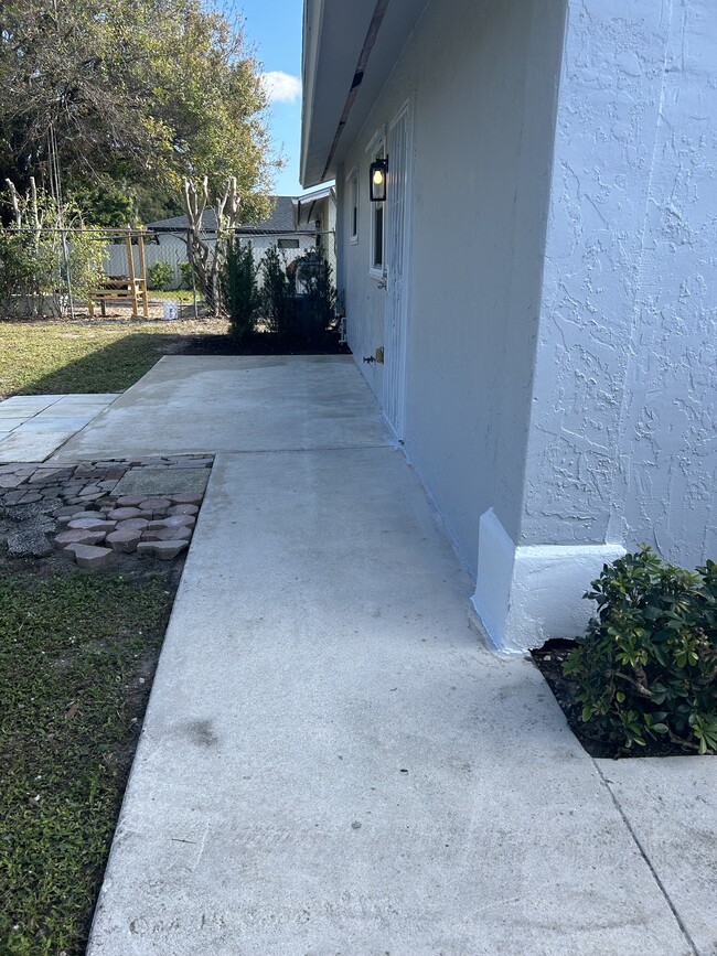 Back yard paved patio - 6793 4th St