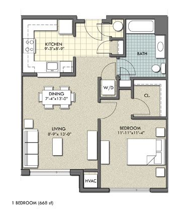 1BR/1BA - Patuxent Square Apartments