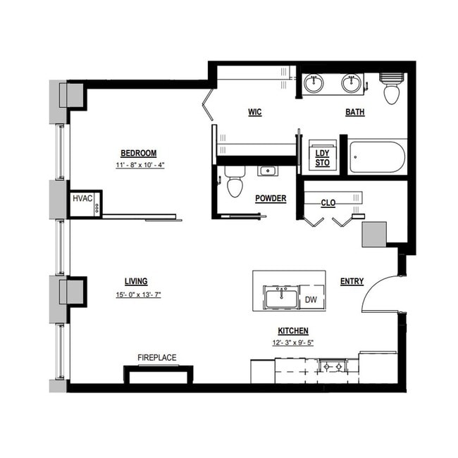 Floorplan - Parisian on Vine Apartments