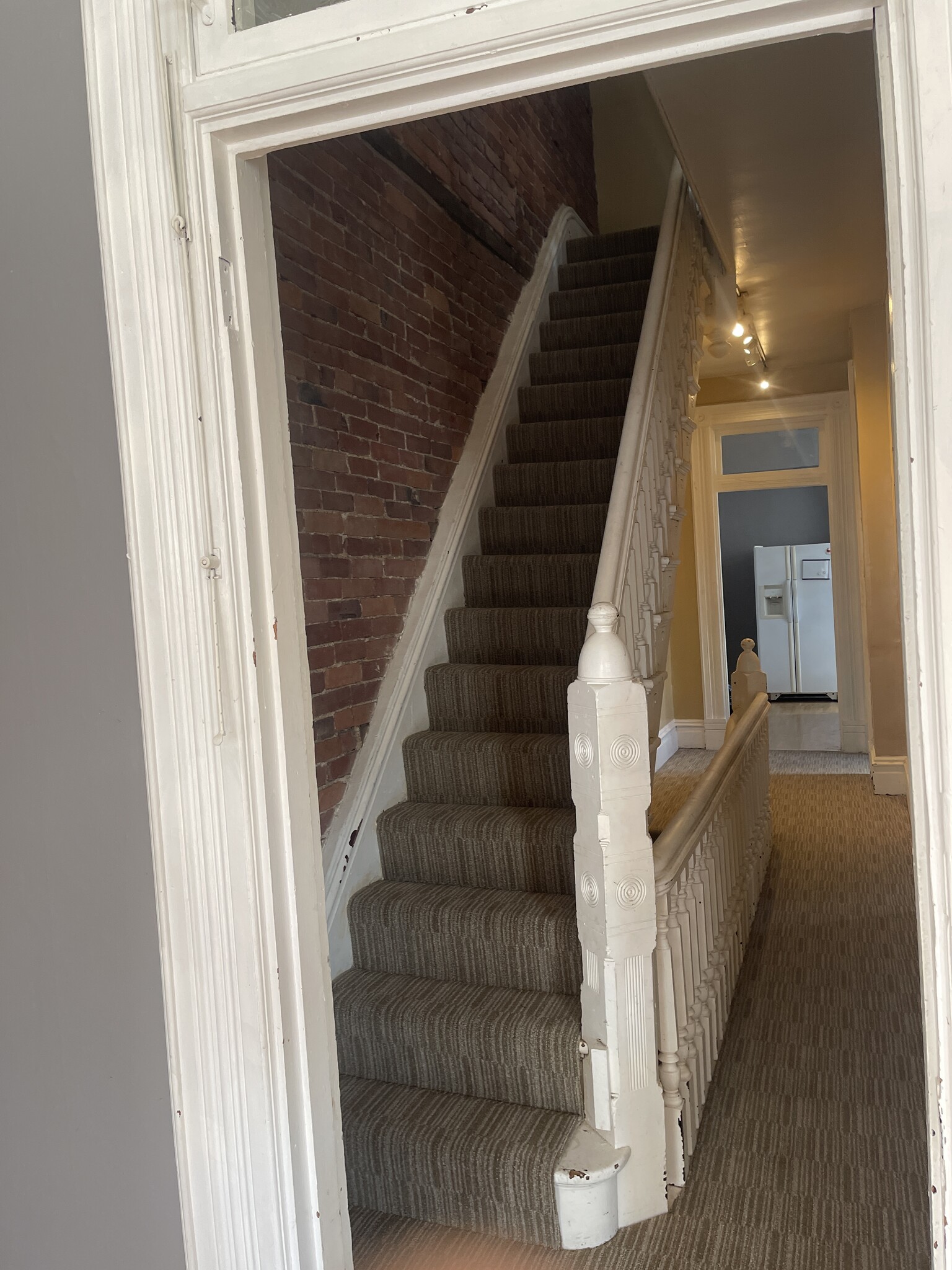 taken from living room looking up the stairs to bedrooms - 89 S 15th St