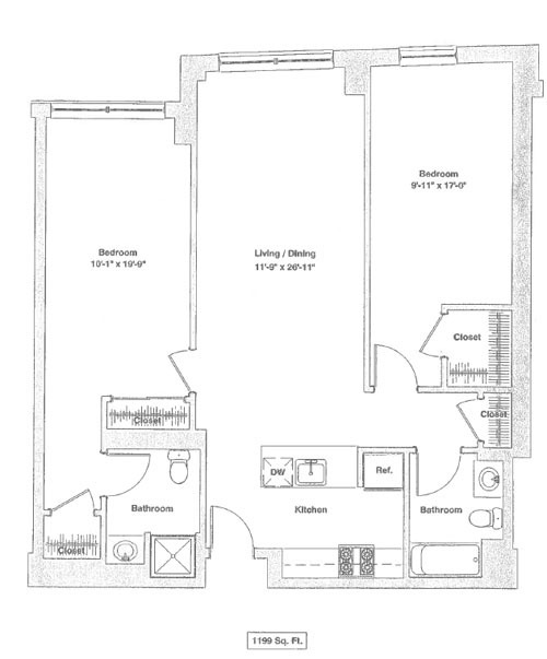 Floorplan - Albany Street Apartments, 601