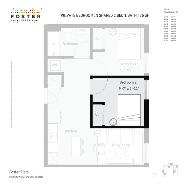 Floorplan - Foster Flats