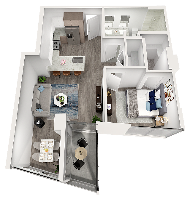 B2 Addison 681 sq ft 1-1 - Aspire Post Oak