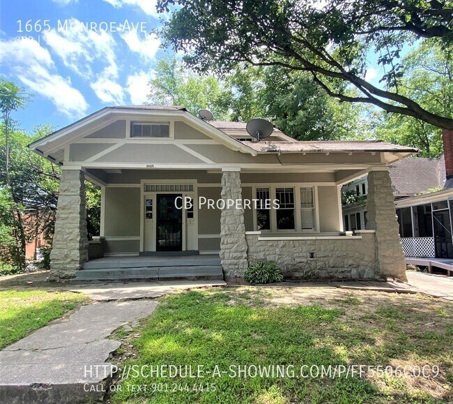Midtown Newly Remodeled House For Rent! 1665 Monroe Ave Memphis TN