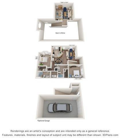 Two Bedroom Two Bathroom Floor Plan - Discovery Palms