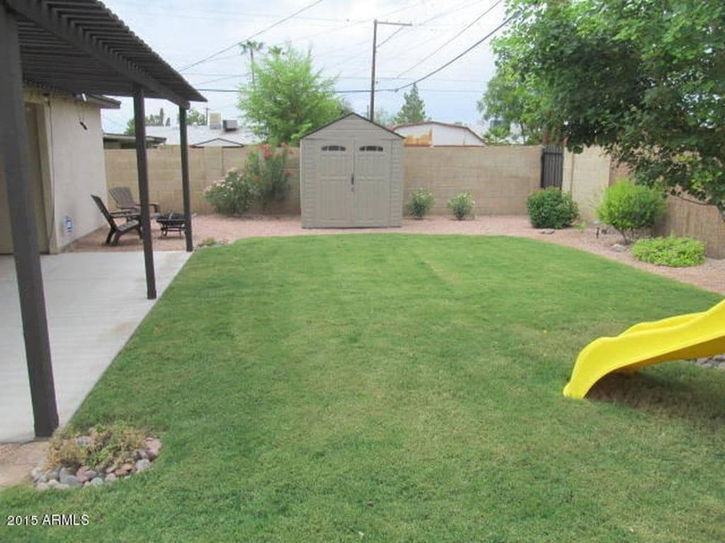Backyard w/storage shed - 2018 North 81st Place