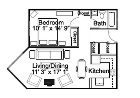 1BR/1BA - Jackson Park Apartments